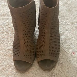 Cute trendy opened toed booties